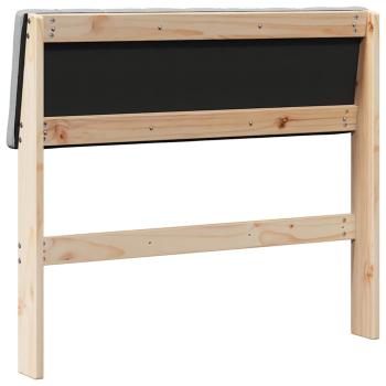 Gepolstertes Kopfteil Hellgrau 90 cm Massives Kiefernholz