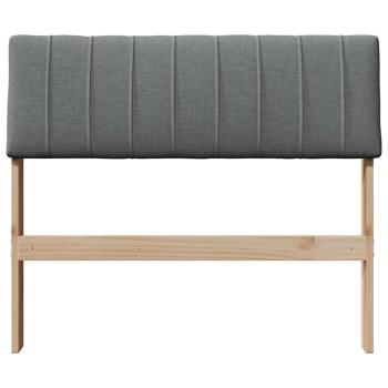 Gepolstertes Kopfteil Dunkelgrau 90 cm Massives Kiefernholz