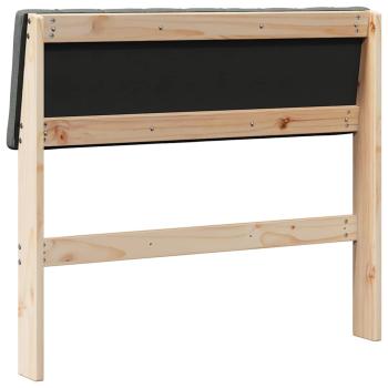 Gepolstertes Kopfteil Dunkelgrau 90 cm Massives Kiefernholz