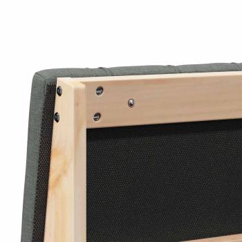 Gepolstertes Kopfteil Dunkelgrau 90 cm Massives Kiefernholz