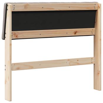 Gepolstertes Kopfteil Taupe 90 cm Massives Kiefernholz