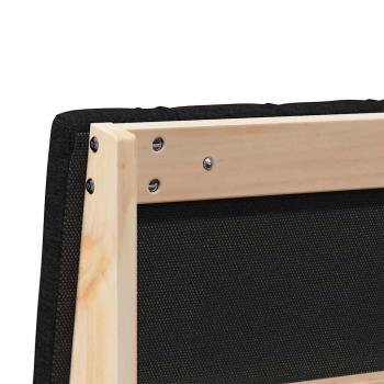 Gepolstertes Kopfteil Schwarz 80 cm Massives Kiefernholz