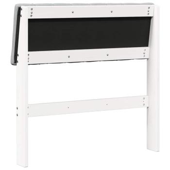 Gepolstertes Kopfteil Hellgrau 80 cm Massives Kiefernholz