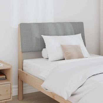 Gepolstertes Kopfteil Hellgrau 75 cm Massives Kiefernholz