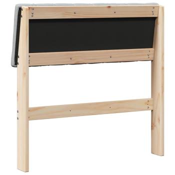 Gepolstertes Kopfteil Hellgrau 75 cm Massives Kiefernholz