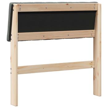 Gepolstertes Kopfteil Dunkelgrau 75 cm Massives Kiefernholz