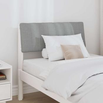 Gepolstertes Kopfteil Hellgrau 75 cm Massives Kiefernholz