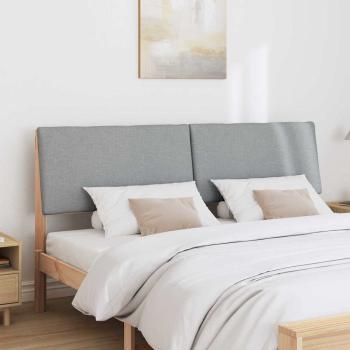 Gepolstertes Kopfteil Hellgrau 200 cm Massives Kiefernholz