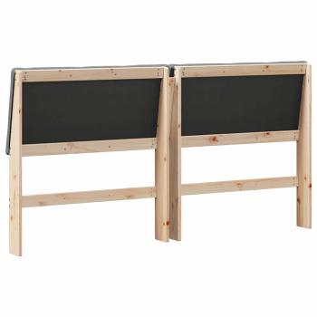 ARDEBO.de - Gepolstertes Kopfteil Dunkelgrau 200 cm Massives Kiefernholz