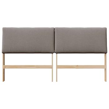 Gepolstertes Kopfteil Taupe 200 cm Massives Kiefernholz