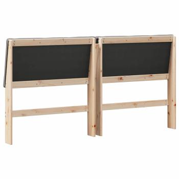 Gepolstertes Kopfteil Taupe 200 cm Massives Kiefernholz