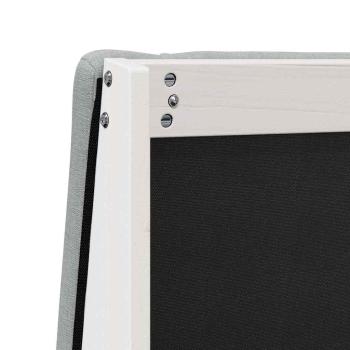 Gepolstertes Kopfteil Hellgrau 200 cm Massives Kiefernholz