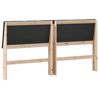 Gepolstertes Kopfteil Schwarz 180 cm Massives Kiefernholz