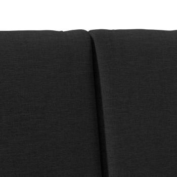 Gepolstertes Kopfteil Schwarz 180 cm Massives Kiefernholz