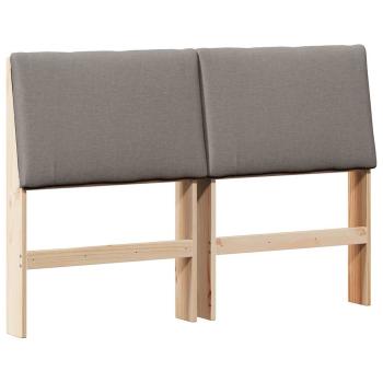 Gepolstertes Kopfteil Taupe 160 cm Massives Kiefernholz