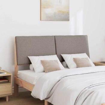 Gepolstertes Kopfteil Taupe 160 cm Massives Kiefernholz