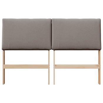 Gepolstertes Kopfteil Taupe 160 cm Massives Kiefernholz