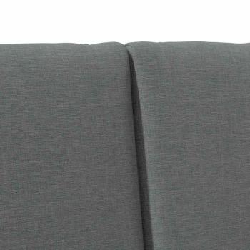 Gepolstertes Kopfteil Dunkelgrau 150 cm Massives Kiefernholz
