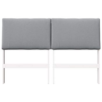 Gepolstertes Kopfteil Hellgrau 150 cm Massives Kiefernholz