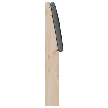 Gepolstertes Kopfteil Dunkelgrau 140 cm Massives Kiefernholz