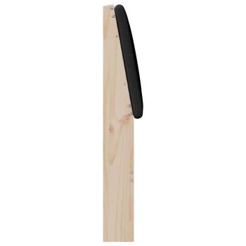 Gepolstertes Kopfteil Schwarz 140 cm Massives Kiefernholz