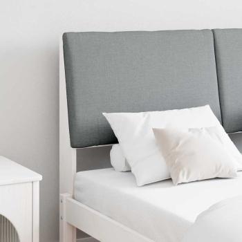 ARDEBO.de - Gepolstertes Kopfteil Hellgrau 140 cm Massives Kiefernholz