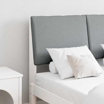 ARDEBO.de - Gepolstertes Kopfteil Hellgrau 135 cm Massives Kiefernholz