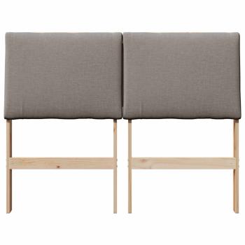 Gepolstertes Kopfteil Taupe 120 cm Massives Kiefernholz