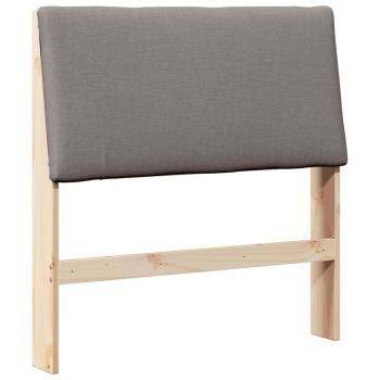 Gepolstertes Kopfteil Taupe 100 cm Massives Kiefernholz