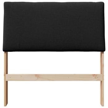 Gepolstertes Kopfteil Schwarz 90 cm Massives Kiefernholz