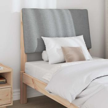 Gepolstertes Kopfteil Hellgrau 80 cm Massives Kiefernholz