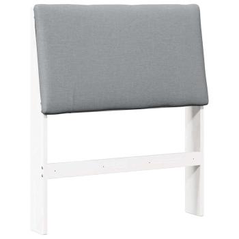 Gepolstertes Kopfteil Hellgrau 80 cm Massives Kiefernholz