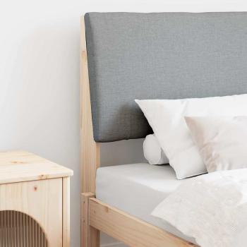 ARDEBO.de - Gepolstertes Kopfteil Hellgrau 75 cm Massives Kiefernholz