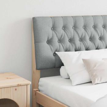 ARDEBO.de - Gepolstertes Kopfteil Hellgrau 200 cm Massives Kiefernholz