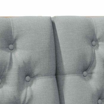 Gepolstertes Kopfteil Hellgrau 200 cm Massives Kiefernholz