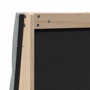 Gepolstertes Kopfteil Hellgrau 200 cm Massives Kiefernholz