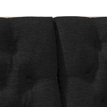 Gepolstertes Kopfteil Schwarz 200 cm Massives Kiefernholz