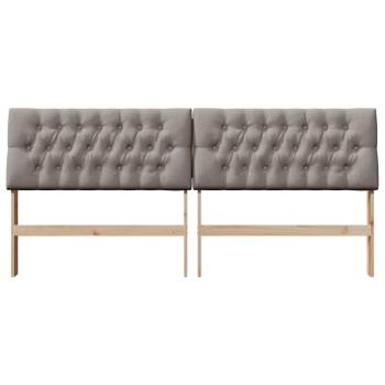 Gepolstertes Kopfteil Taupe 200 cm Massives Kiefernholz