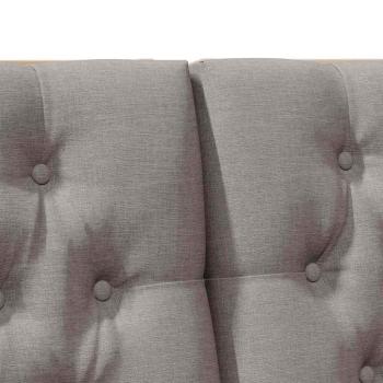 Gepolstertes Kopfteil Taupe 200 cm Massives Kiefernholz