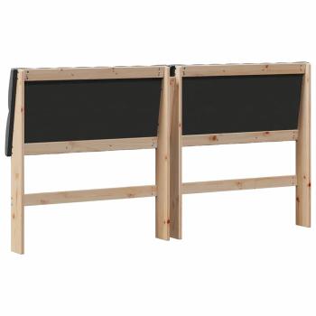 Gepolstertes Kopfteil Dunkelgrau 180 cm Massives Kiefernholz