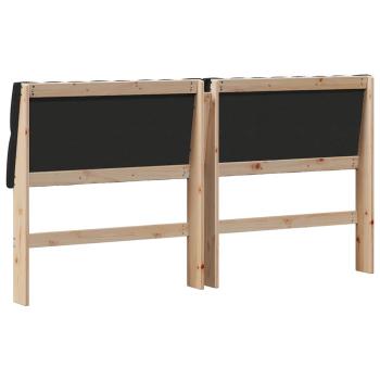Gepolstertes Kopfteil Schwarz 180 cm Massives Kiefernholz
