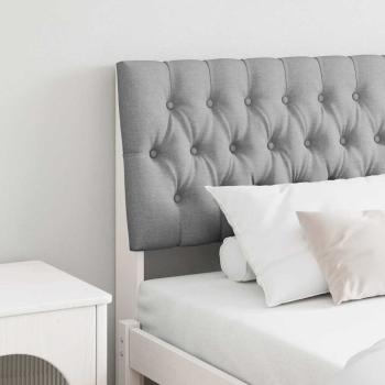 ARDEBO.de - Gepolstertes Kopfteil Hellgrau 180 cm Massives Kiefernholz