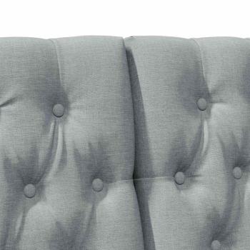 Gepolstertes Kopfteil Hellgrau 180 cm Massives Kiefernholz