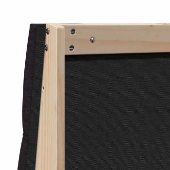 Gepolstertes Kopfteil Schwarz 160 cm Massives Kiefernholz