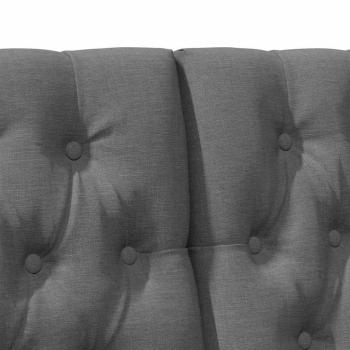 Gepolstertes Kopfteil Dunkelgrau 150 cm Massives Kiefernholz