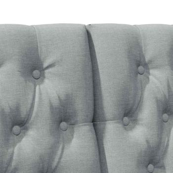 Gepolstertes Kopfteil Hellgrau 150 cm Massives Kiefernholz