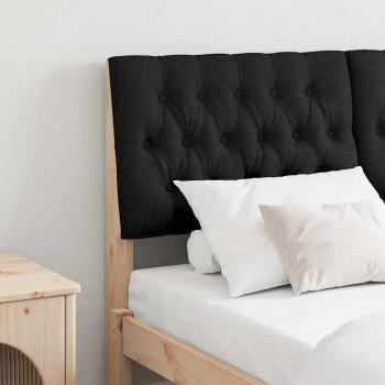 ARDEBO.de - Gepolstertes Kopfteil Schwarz 140 cm Massives Kiefernholz