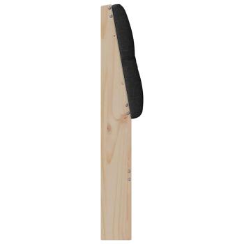 Gepolstertes Kopfteil Schwarz 135 cm Massives Kiefernholz