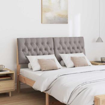 Gepolstertes Kopfteil Taupe 135 cm Massives Kiefernholz