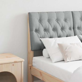 ARDEBO.de - Gepolstertes Kopfteil Hellgrau 120 cm Massives Kiefernholz